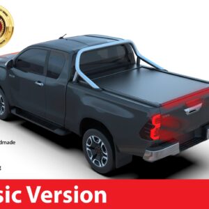 Tessera Roll+ Laderaumabdeckung Rollverdeck manuell "Basic" für Toyota Hilux Revo 2016+ mit OEM Überrollbügel S/C (Space cab)