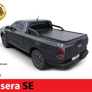 Laderaumabdeckung Rollverdeck Tessera SE manuell für FORD Ranger T6.2 P703 2023+ Extrakabine mit OEM Überrollbügel D/C TESS 15070 ROLL black matt